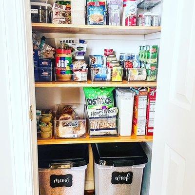 Beautifully organized pantry!