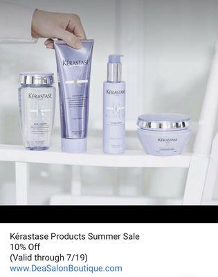 Kérastase Products Summer Sale. Call (770) 650-5511 Dea Salon:authorized Kérastase seller in Roswell.