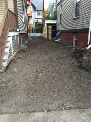 Before driveway was installed