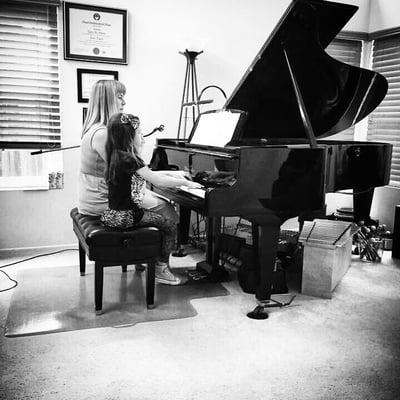 Our 6 year old playing a duet with Lenore