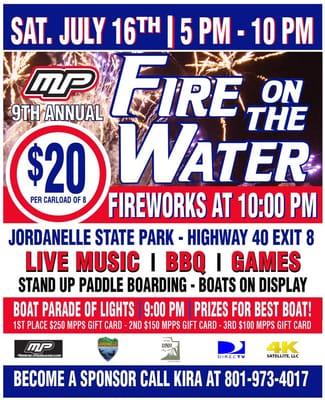 FIRE ON THE WATER JULY 16, 2016 looking for vendors