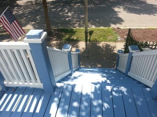 Front porch painted by Elite Renovation Systems