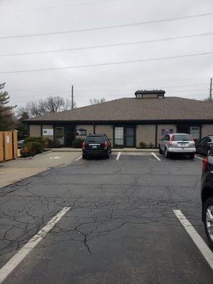 Parking Lot and Front Door