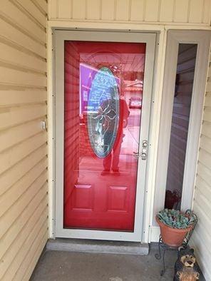 FIberglass Door Custom Color and Don Young Storm Door