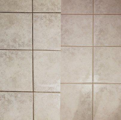 Grout & Tile Cleaning --Before & After