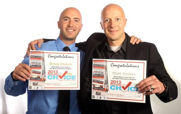 My brother Doug and I -voted best agents in the Magic Valley.  (Doug is on the left in case you can't tell us apart by our haircut!)