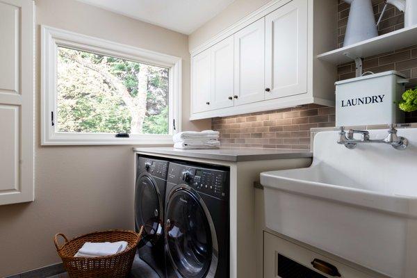 Elegant contemporary interiors were used to remodel this Lake Oswego home.