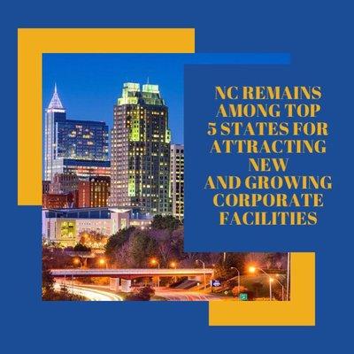 3% corporate income tax and the largest research park in the US, comprised of 200+ companies & 50,000+ employees, no wonder NC is top!