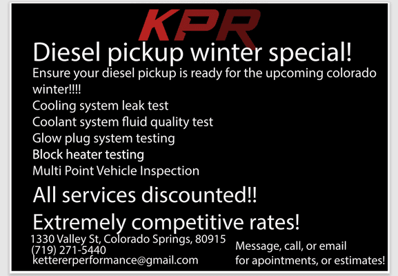 Diesel Winter Special!