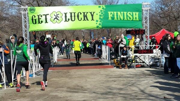 Get lucky start and finish line.