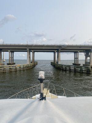 Going past the bridge