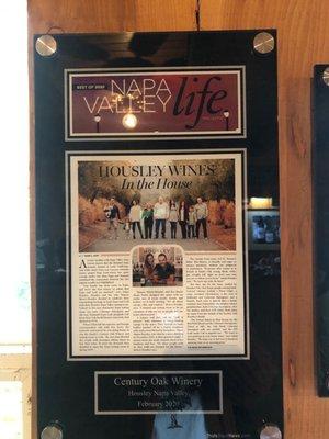 Housely Winery in the newspaper