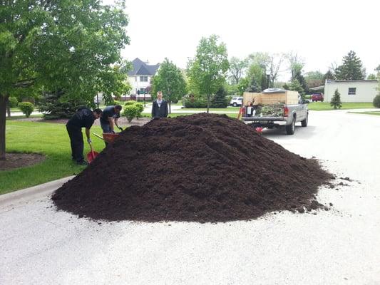 20 yards of mulch to be installed