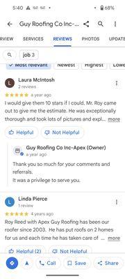 Reviews of the business