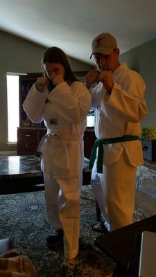 Daddy and Daughter ready for Warrior training!