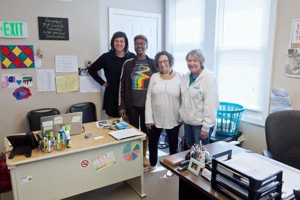 Amanda, Patience, Carole and Nancy, at the Learning Center, Genesis Pittsburgh