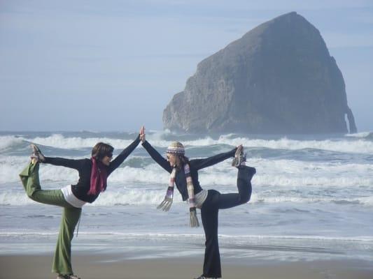 beach yoga