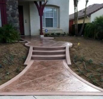 Decorative Stamped Concrete Steps - City Concrete - San Marcos, CA