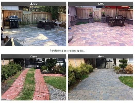 Project before and after photos.