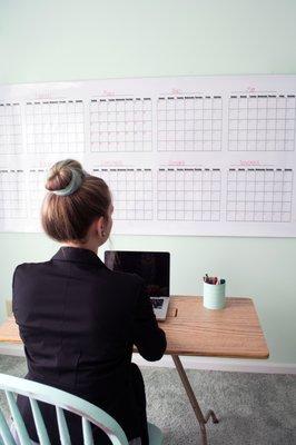 Oversize Calendar makes the perfect office planning calendar.