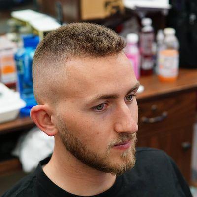 High and tight with a textured top. Call or go online for appointments!