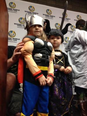 Berrian & Amelia in their first costume contest at their fist con