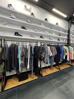 Selection of shoes and clothing