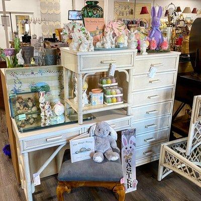 Lots of cute Easter goodies and some amazing vintage wicker furniture!