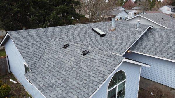 Brand new roof. Call now for roof installation services.