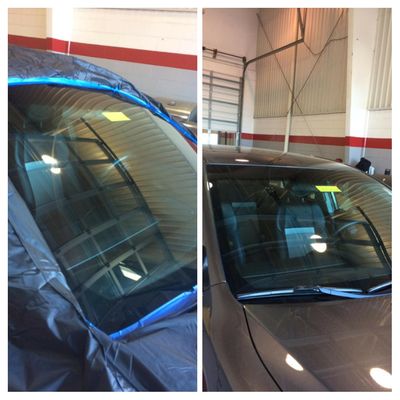 Wiper arc scratch before and after