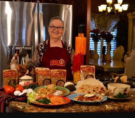 Dona Blanca cooking some of her best recipes  www.carnesecadb.com