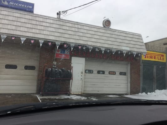 Nice warm cozy tire shop to come in the winter