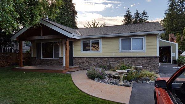 Stone and siding