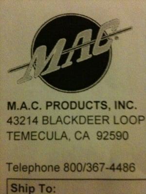 M.A.C Products