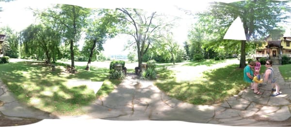 This panoramic photo does not do justice to Indian Steps. It's a must-see if you're in the area.