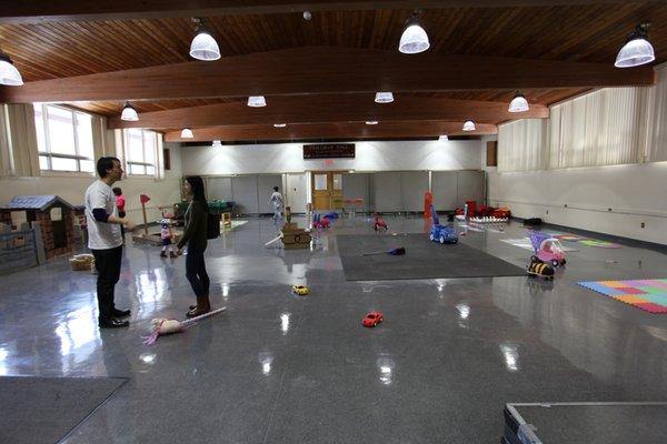 Our gigantic indoor activity hall for children to work on their gross motor skill during raining and cold days.