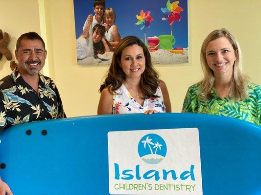 Pediatric dentists Dr. Gema Island and Dr. Allie Lonneman and Orthodontist Dr. Bob Marzban