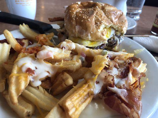 Slamburger and loaded fries. Yumm!