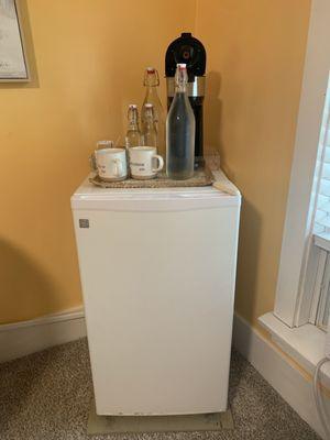 Fridge and coffee set up