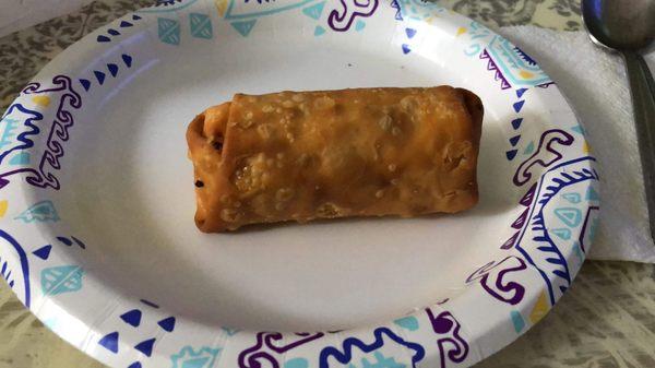 Egg roll... Shorter than usual but tasty