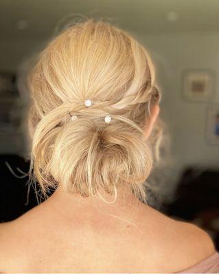 Messy updo style