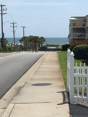 This pic is taken right outside our building .. Public Beach Access and Rest Rooms