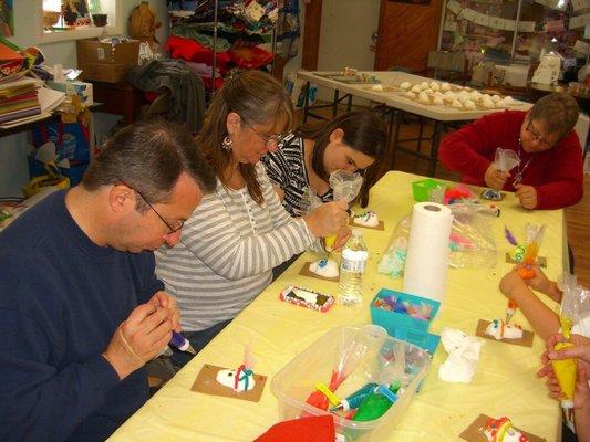 Family Fun Day Sugar Skull decorating