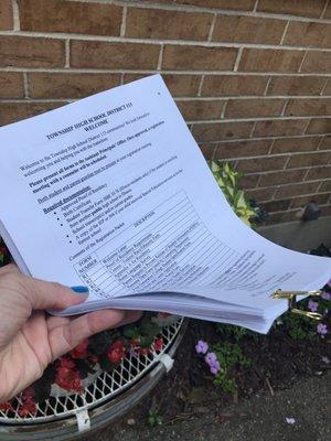 Always a budget crisis and never enough taxes yet HPHS registrar made copies of all 54 pages instead of keeping the originals.