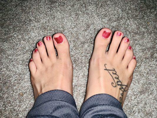 Gel toes no full manicure!