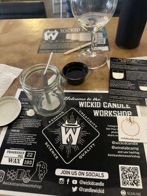 Candle making class