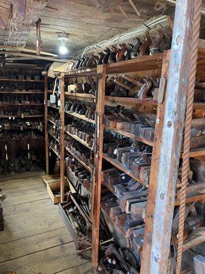 Hand planes, profile planes, boxes of tools