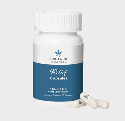 Relief 1:9 Capsules. Learn more at goodblend.com