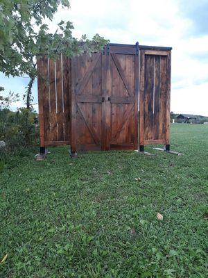 This particular arbor has the ability to open and close it's doors for a dramatic effect!