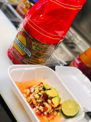 Our delicious shrimp ceviche